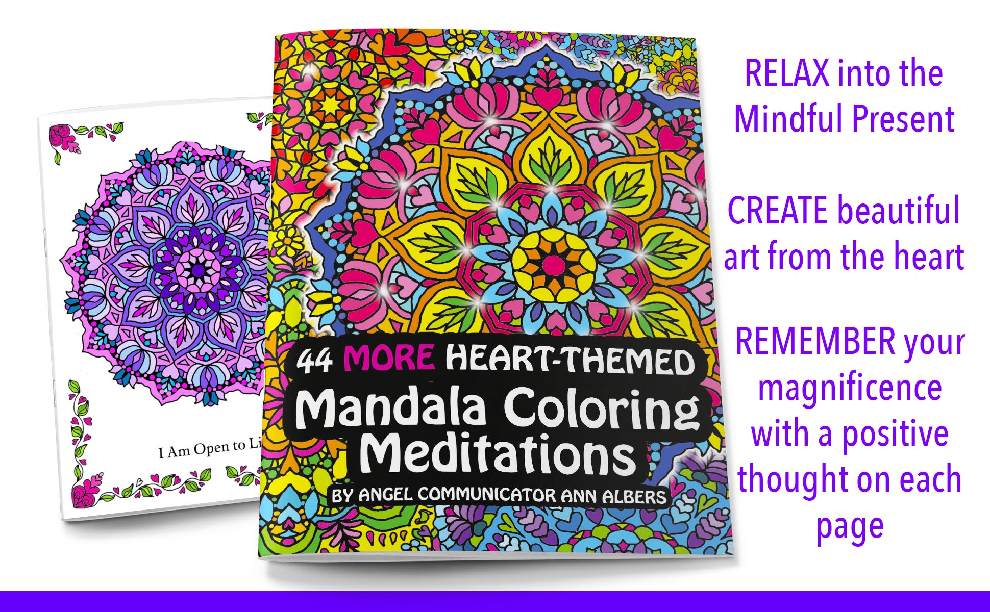 44 Heart Themed Mandala Coloring Meditations